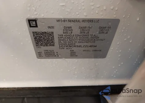 2020 Cadillac Xt5 Fwd Premium Luxury from USA, damaged, VIN 1GYKNCRS2LZ214854